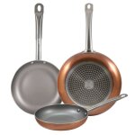 Lot de 3 po�les san ignacio cuivres