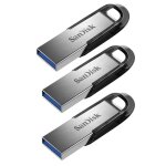 Lot de 3 sandisk cl� usb ultra flair 64gb usb 3. 0 gris