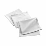 Serviettes de table - mistral - lot de 3 - 40x40cm - coton naturel - blanc