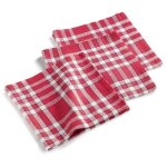 Lot de 3 serviettes de table traditio 45x45cm rouge