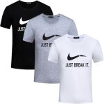 Lot de 3 t shirt homme coton col arrondi fondupin - imprim� manches courtes