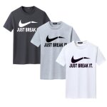 Lot de 3 t - shirt hommes manche courte casual coton col rond impression just - funmoon Lot de 3 t - shirt hommes manche courte casual coton col rond impression just - funmoon