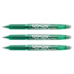 Lot de 3 stylos roller frixion ball 05 pointe fine vert