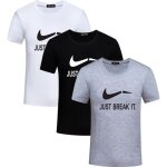 Lot de 3 tee shirts homme imprim� col arrondi manches courtes - insfity - blanc / noir / gris