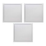 Lot de 3 trappes de visite m�tallique laqu�e blanche semin - 400 mm x 400 mm - ouverture poussez - l�chez ...
