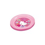 Assiette - hello kitty - lot de 4 - m�lamine - 19 cm - compatible lave - vaisselle