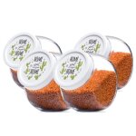 Lot de 4 bocals � bonbons bocal en verre avec couvercle pot de conservation - diam�tre 10. 5 x hauteur ...