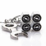 Lot de 4 bouchons de valve opel + porte cls