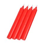 Lot de 4 bougies chandelier essentiel 19cm rouge - paris prix