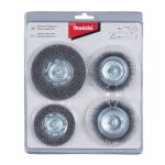 Lot de 4 brosses boisseau en acier pour perceuse - makita d - 65729