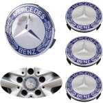 Lot de 4 centre de roue cache moyeu rouge remplacement pour mercedes benz 75mm(bleu) Lot de 4 centre de roue cache moyeu rouge remplacement pour mercedes benz 75mm(bleu)