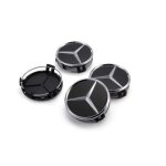 Lot de 4 centre de roue cache moyeu rouge remplacement pour mercedes benz 75mm(noir) Lot de 4 centre de roue cache moyeu rouge remplacement pour mercedes benz 75mm(noir)