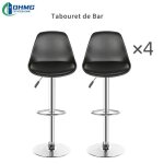 Lot de 4 chaises de bar industrielles r�glables en hauteur - ohmg