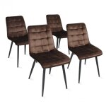 Lot de 4 chaises de salle à manger muse / marron Lot de 4 chaises de salle à manger muse / marron