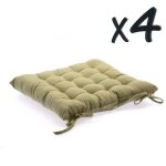 Lot de 4 coussins de chaise en coton lin 38 x . . . Lot de 4 coussins de chaise en coton lin 38 x . . .