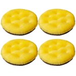 Lot de 4 coussin de chaise coussins de si�ge ronde coussin de chaise en peluche cristal avec un design ...