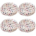 Lot de 4 coussin de chaise coussins de siège ronde tatami respirant schéma coussins de chaise galette ... Lot de 4 coussin de chaise coussins de siège ronde tatami respirant schéma coussins de chaise galette ...