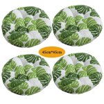 Lot de 4 coussin de chaise coussins de si�ge ronde tatami respirant sch�ma coussins de chaise galette ...