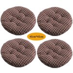 Lot de 4 coussin de chaise coussins de si�ge ronde tatami respirant sch�ma coussins de chaise galette ...