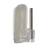 Lot de 4 crochets de tringle sans per�age d�port�s transparent 2. 5x1. 5 cm