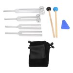 Lot de 4 diapasons - sodial - avec marteau à pour outils de vibration sonore de guérison Lot de 4 diapasons - sodial - avec marteau à pour outils de vibration sonore de guérison