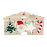 Lot 4 emporte - pices - scrapcooking - nol (sapin tte de pre nol toile et canne  sucre)