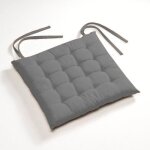 Galettes de chaises - gris - 40 x 40 cm - 100% coton - lot de 4 - intrieur