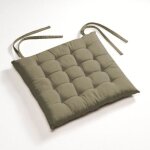Galettes de chaises - taupe foncé - lot de 4 - 40 x 40 cm - 100% coton - intérieur Galettes de chaises - taupe foncé - lot de 4 - 40 x 40 cm - 100% coton - intérieur