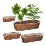 Relaxdays jardini�res 4 tailles diff�rentes jardin balcon & rebord de fen�tre cache - pots avec film ...