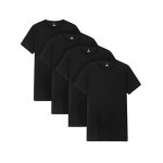 Lot de 4 maillots de corps homme - marque - 100% coton - manches courtes - noir