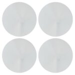 Lot de 4 miroirs adh�sifs rond 30x30cm argent