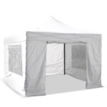 Lot de 4 murs pour barnum pliant professionnel 3 x 45 m blanc