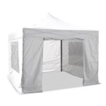 Lot de 4 murs pour tonnelle pliante 3 x 3 m blanc