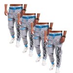 Lot de 4 pantalon de jogging hommes sport de marque luxe de imprim et baggy vtement masculin