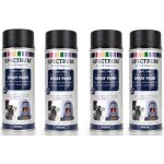 Peinture arosol - haute temprature - noir mat - 800c - lot de 4 - 400 ml par bombe