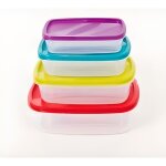 4 bo�tes de conservation colors plastique - 5 five simply smart
