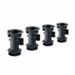 Lot de 4 pieds de caisson r�glables - noir - h100mm