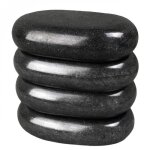 Lot de 4 pierres chaudes pour massage en basalte naturel poli - ovale - l - vivezen Lot de 4 pierres chaudes pour massage en basalte naturel poli - ovale - l - vivezen