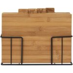 Lot de 4 planches � d�couper - cook concept - bambou - noir et marron