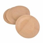 Lot de 4 plateaux ronds bambou 28cm naturel