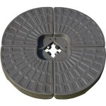 Pieds de parasol - outsunny - lot de 4 poids lestage d�port� � remplir eau sable 100 kg - hdpe - 100x100x10cm ...