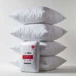 Prot�ge - oreillers en polycoton - homescapes - 80 x 80 cm - lot de 4 - hypoallerg�nique - lavable en ...