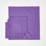 Lot de 4 serviettes de table 100% coton violet