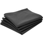 Lot de 4 serviettes de table coton 40x40cm gris fonc