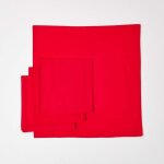 Lot de 4 serviettes de table rouge fonc� no�l
