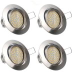 Lot de 4 spots led projecteur encastré lampe plafonnier orientable rond 3. 5w blanc chaud 3000k 400lm ... Lot de 4 spots led projecteur encastré lampe plafonnier orientable rond 3. 5w blanc chaud 3000k 400lm ...
