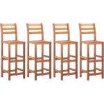 Lot de 4 tabourets de bar rglables chaises de bar bois dacacia solide