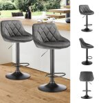 Lot de 4 tabourets de bar xuanyu - chaises hauts en velours noir - métal - ajustables - capacité 120kg ... Lot de 4 tabourets de bar xuanyu - chaises hauts en velours noir - métal - ajustables - capacité 120kg ...