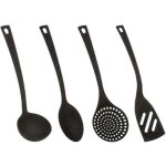 Lot de 4 ustensiles de cuisine nylon 31cm noir Lot de 4 ustensiles de cuisine nylon 31cm noir