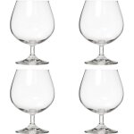 Lot de 4 verres design cognac 40cl transparent